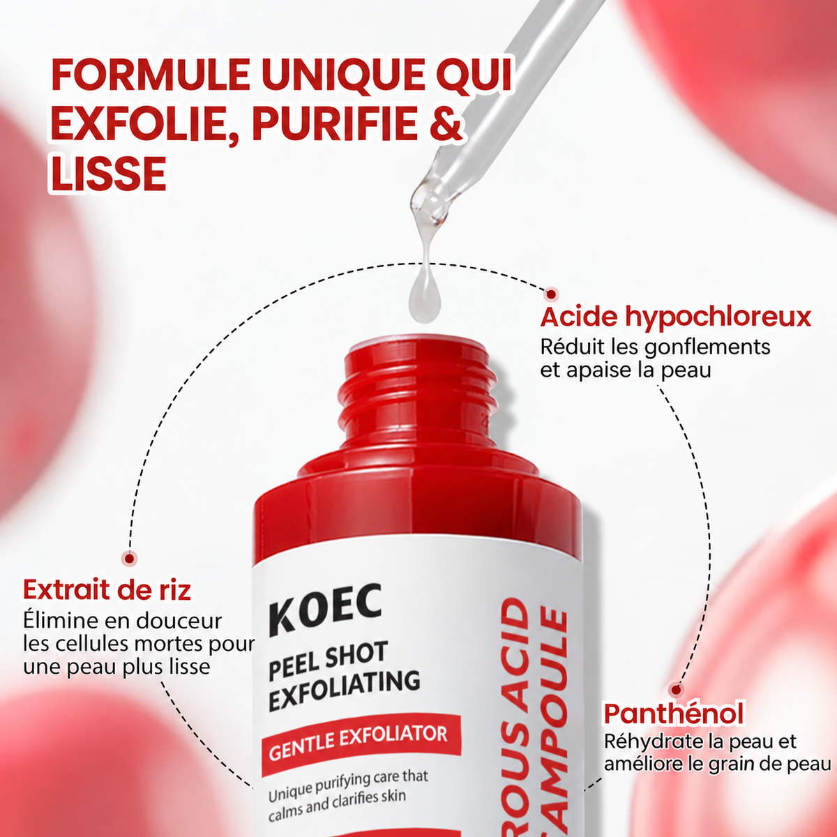 Lotion exfoliante au riz
